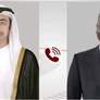 عبد الله بن زايد يتلقى اتصالاً هاتفياً من وزير العلاقات الدولية والتعاون في جنوب أفريقيا