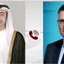 عبدالله بن زايد ووزير الخارجية الاسرائيلي يبحثان هاتفيا العلاقات الثنائية