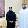 محمد الشرقي يلتقي الدكتورة مريم الزيودي لمناسبة حصولها على جائزة المسكوكة الذهبية