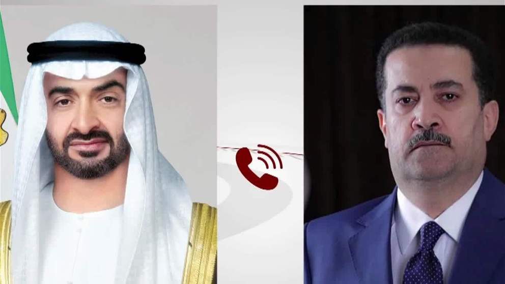 رئيس الدولة ورئيس الوزراء العراقي يبحثان هاتفيا علاقات البلدين والتطورات في المنطقة 