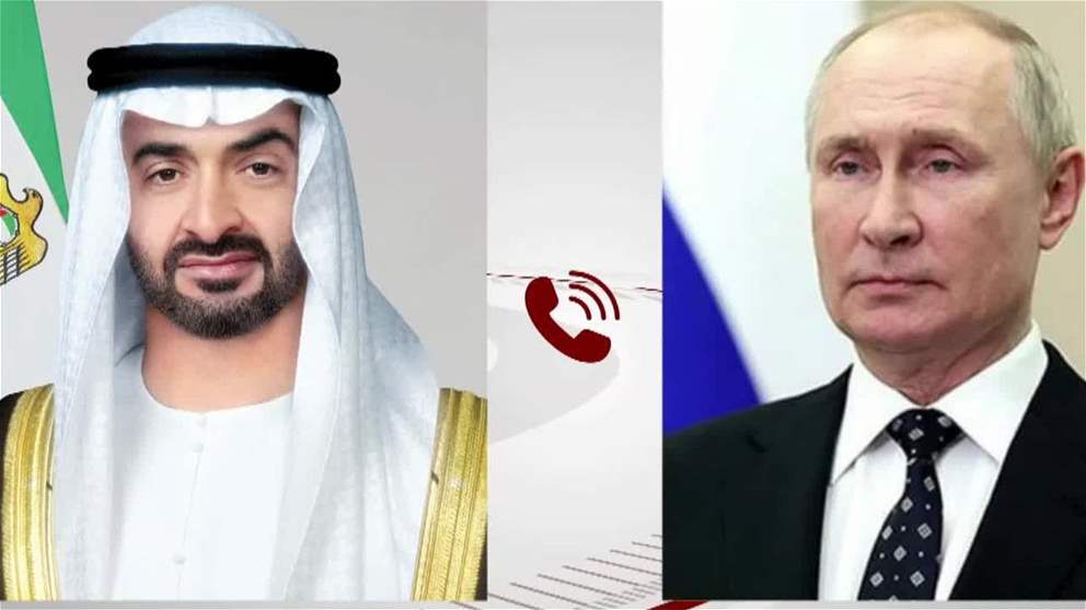 رئيس الدولة والرئيس الروسي يبحثان خلال اتصال هاتفي سبل احتواء التصعيد في المنطقة