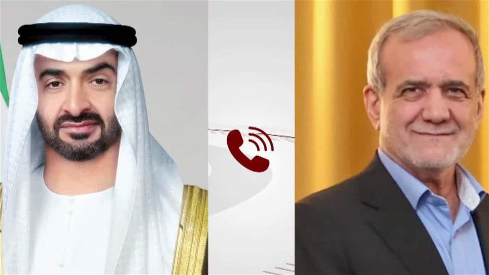 رئيس الدولة والرئيس الايراني يبحثان خلال اتصال هاتفي المستجدات في المنطقة