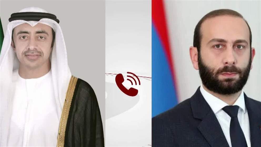 عبدالله بن زايد ووزير خارجية ارمينيا يبحثان هاتفيا التطورات الاقليمية