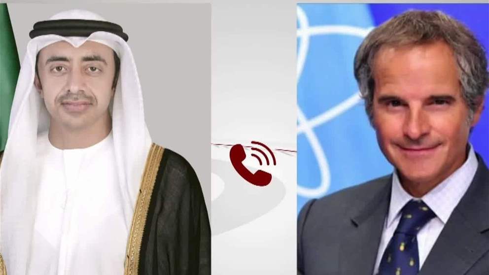 عبدالله بن زايد يؤكد خلال اتصال هاتفي مع غروسي دعم الامارات للدور المحوري للوكالة الدولية للطاقة الذرية