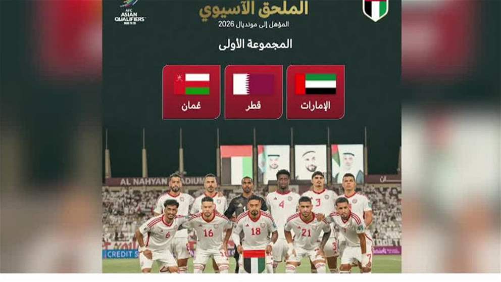الإمارات في المجموعة الأولى للدور الرابع من تصفيات كأس العالم 2026