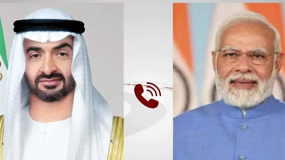 رئيس الدولة ورئيس وزراء الهند يبحثان هاتفياً تعزيز علاقات التعاون بين البلدين