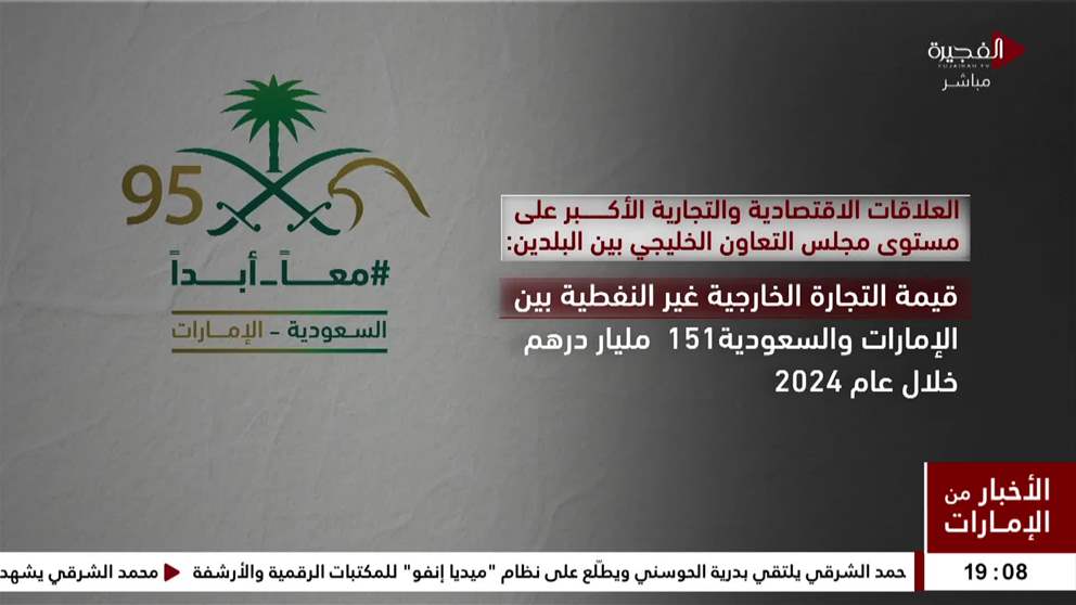 في اليوم الوطني السعودي الخامس والتسعين، تبرز معاني الأخوة الراسخة بين دولة الإمارات العربية المتحدة والمملكة العربية السعودية، 