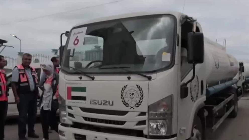 الإمارات تواصل جهودها الإغاثية في غزة.. الفارس الشهم 3 تقدّم 21 صهريجا لمواجهة شح المياه