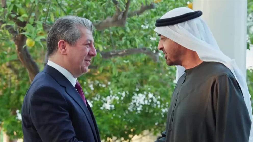 رئيس الدولة يستقبل رئيس حكومة إقليم كردستان العراق