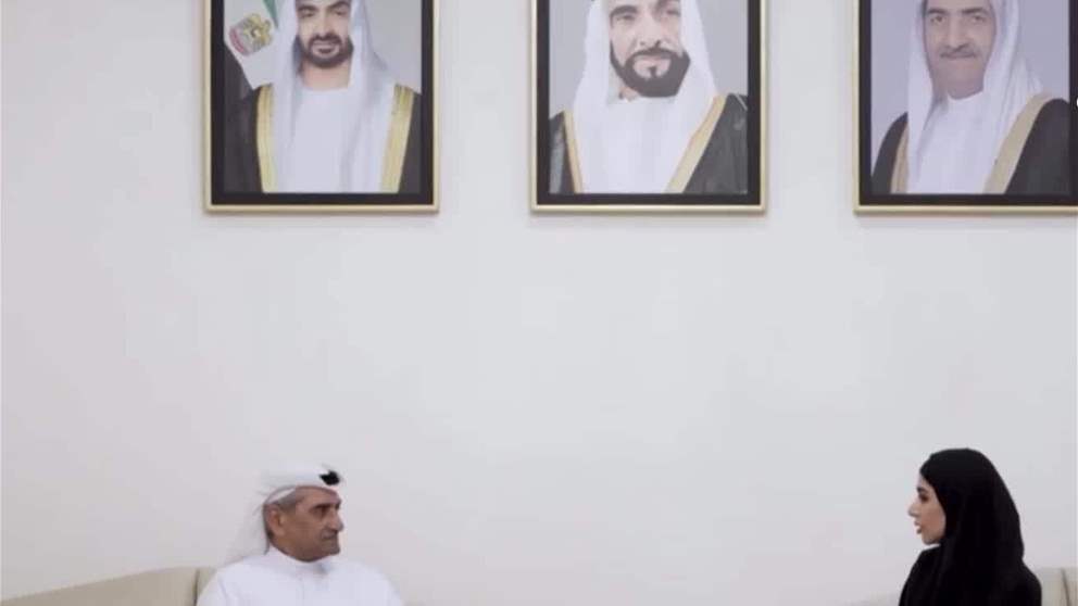 حاكم الفجيرة يستقبل سارة الرئيسي بمناسبة مشاركتها في فريق تحدي 71 للقيادات الحكومية الشابة