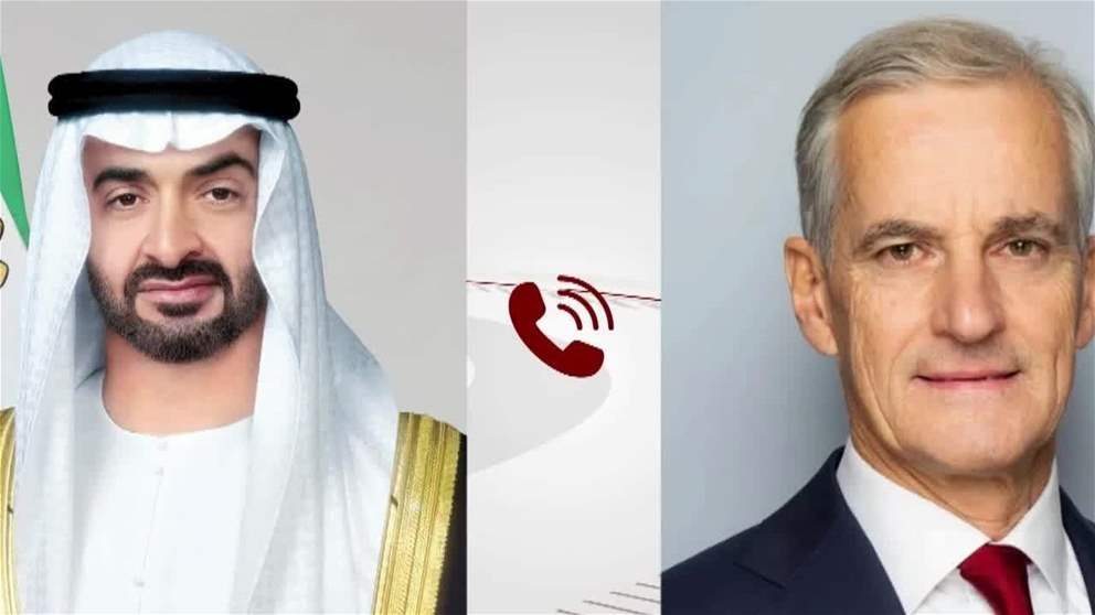 رئيس الدولة ورئيس وزراء النرويج يبحثان هاتفياً علاقات البلدين والتطورات الإقليمية