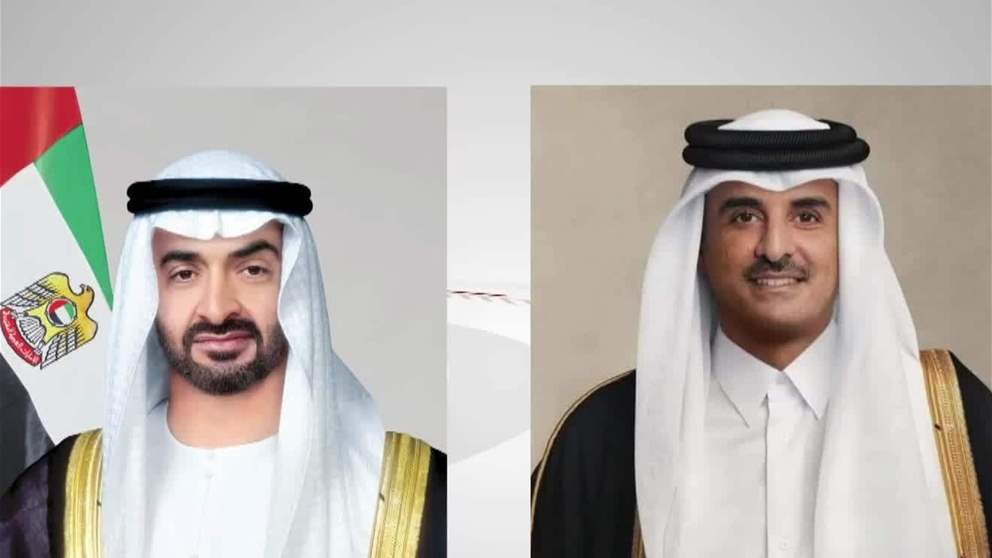 رئيس الدولة وأمير قطر يبحثان هاتفيا العلاقات الأخوية والتطورات في المنطقة