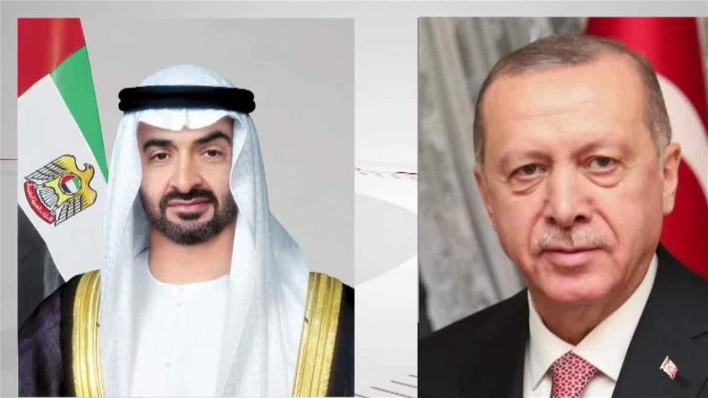 رئيس الدولة والرئيس التركي يبحثان هاتفيا علاقات البلدين والتطورات الاقليمية