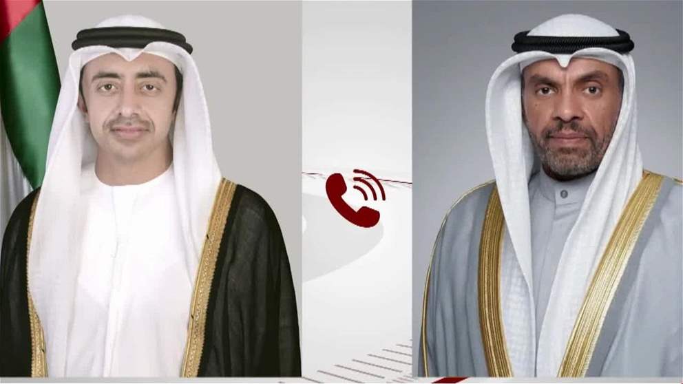 عبدالله بن زايد ووزير خارجية الكويت يبحثان هاتفياً العلاقات الأخوية بين البلدين