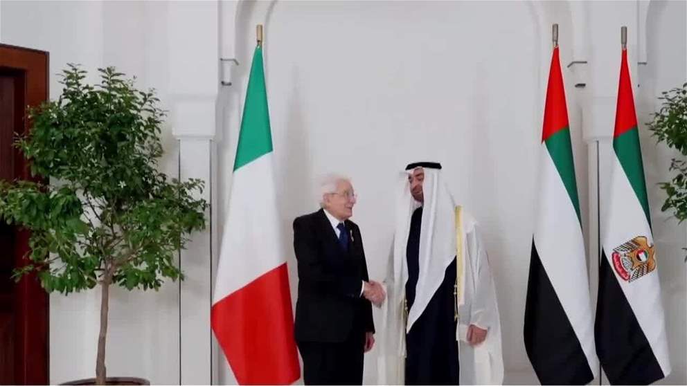 رئيس الدولة يستقبل الرئيس الإيطالي الذي يقوم بـزيارة دولة إلى الإمارات