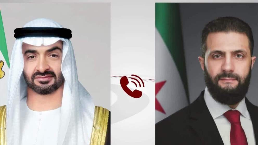 رئيس الدولة يتلقى اتصالا هاتفيا من الرئيس السوري