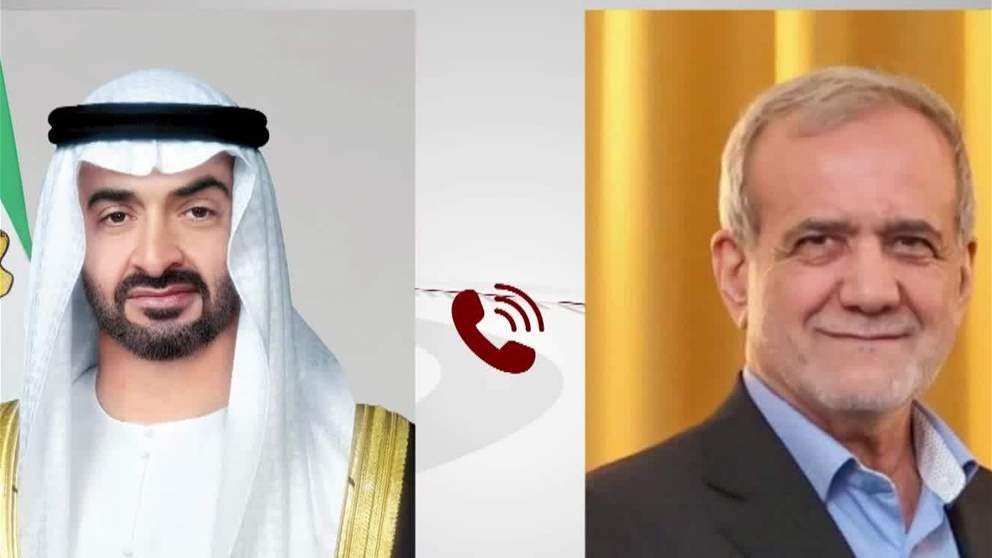 رئيس الدولة يؤكد خلال اتصال هاتفي مع الرئيس الايراني دعم الامارات كل ما يعزز أمن المنطقة واستقرارها