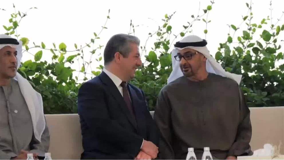 رئيس الدولة يستقبل رئيس حكومة إقليم كردستان العراق الذي يزور الدولة للمشاركة في القمة العالمية للحكومات