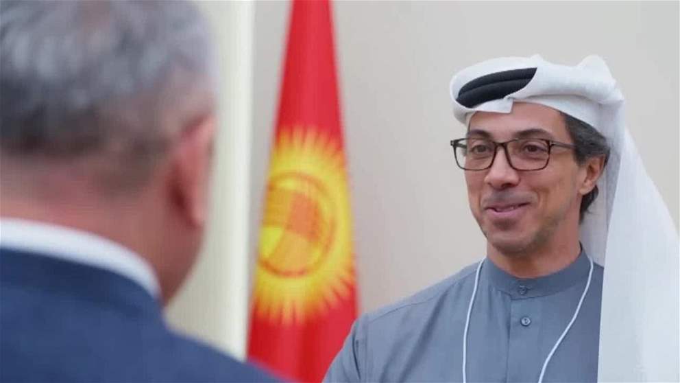 منصور بن زايد يب افاق التعاون الثنائي مع رئيس مجلس وزراء قيرغيزستان