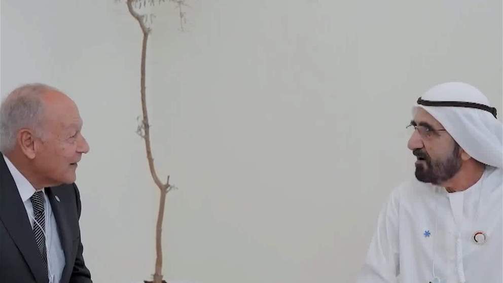 محمد بن راشد يلتقي الامين العام لجامعة الدول العربية ويبحثان جهود تعزيز العمل العربي المشترك
