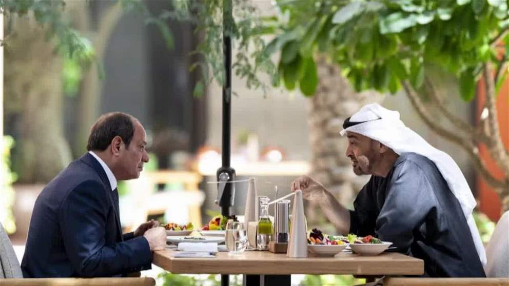 رئيس الدولة والرئيس المصري يبحثان علاقات البلدين والجهود المبذولة تجاه التطورات في المنطقة