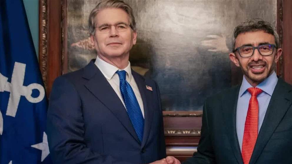 عبدالله بن زايد يلتقي وزير الخزانة الأمريكي في واشنطن