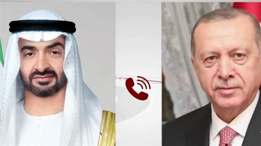 رئيس الدولة والرئيس التركي يبحثان هاتفيا التطورات التي تشهدها المنطقة وتداعياتها على أمنها واستقرارها