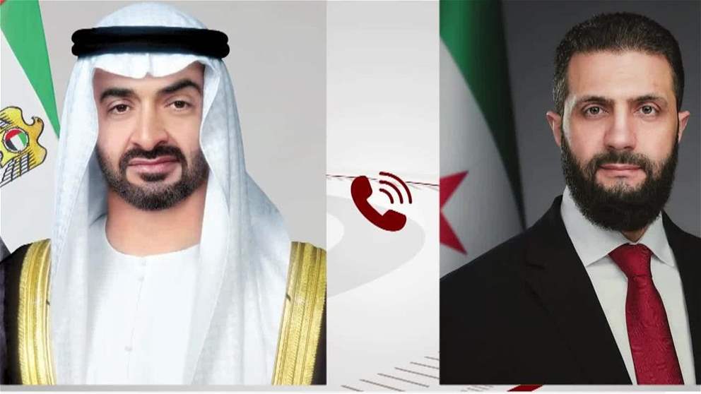 خلال اتصال هاتفي مع رئيس الدولة.. الرئيس السوري يدين الاعتداءات الإيرانية ويؤكد التضامن مع الإمارات