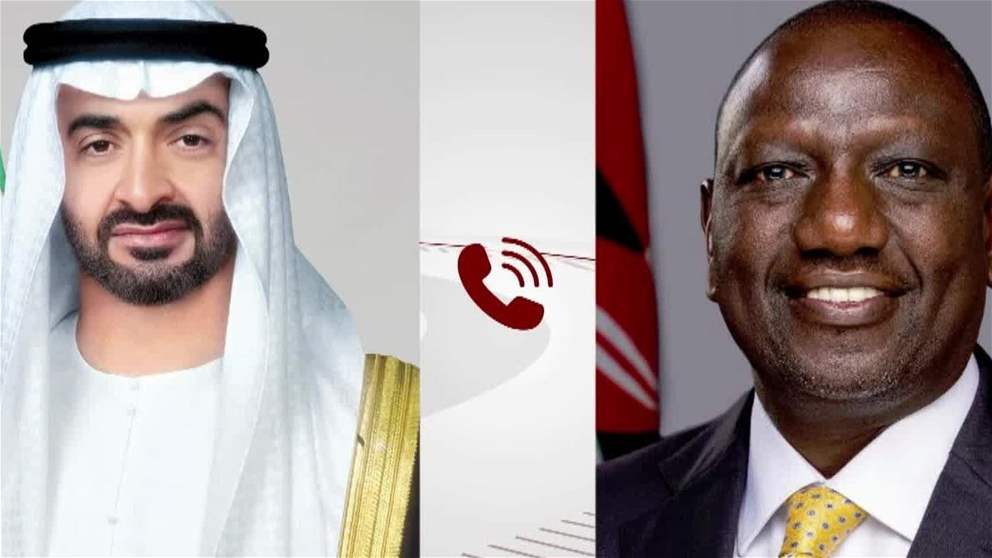 رئيس الدولة يتلقى اتصالاً هاتفياً من الرئيس الكيني أكد خلاله التضامن مع الإمارات إثر الاعتداءات الإيرانية على أراضيها