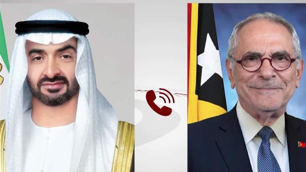 رئيس الدولة يتلقى اتصالاً هاتفياً من رئيس تيمور الشرقية أكد خلاله التضامن مع الإمارات إثر الاعتداءات الإيرانية على أراضيها