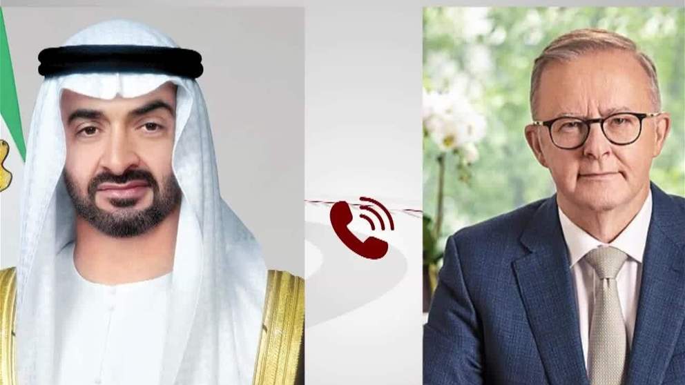 رئيس الدولة ورئيس الوزراء الأسترالي يبحثان هاتفياً التطورات في المنطقة وتداعياتها على أمنها واستقرارها
