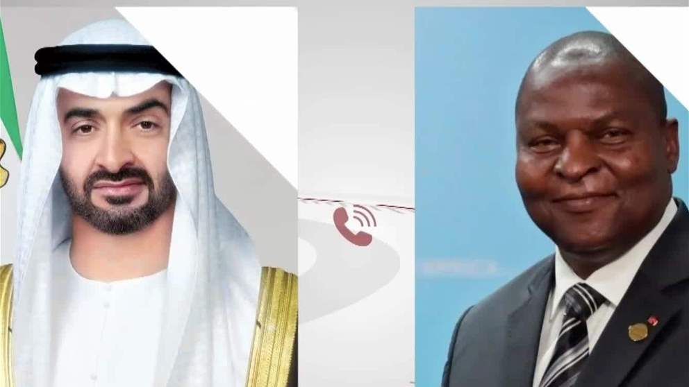 رئيس الدولة يتلقى اتصالاً هاتفياً من رئيس أفريقيا الوسطى أدان خلاله الاعتداءات الإيرانية ضد الإمارات 