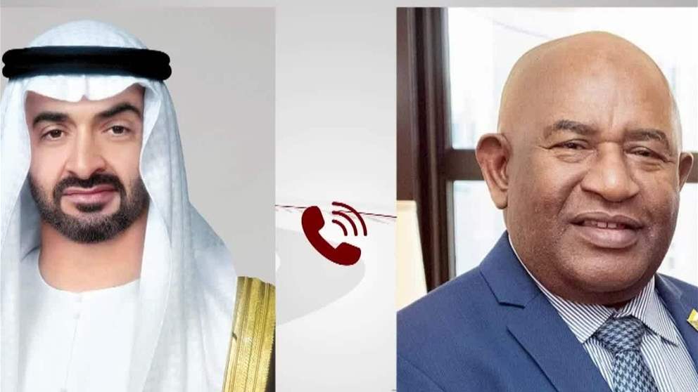 رئيس الدولة ورئيس جمهورية القمر المتحدة يبحثان خلال اتصال هاتفي التطورات الإقليمية