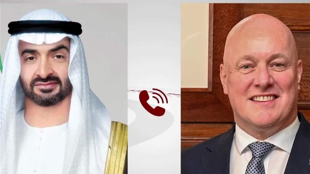 رئيس الدولة يتلقى اتصالا هاتفيا من رئيس وزراء نيوزيلندا بحثا خلاله تطورات المنطقة وتداعياتها على الأمن والاستقرار الإقليمي والدولي
