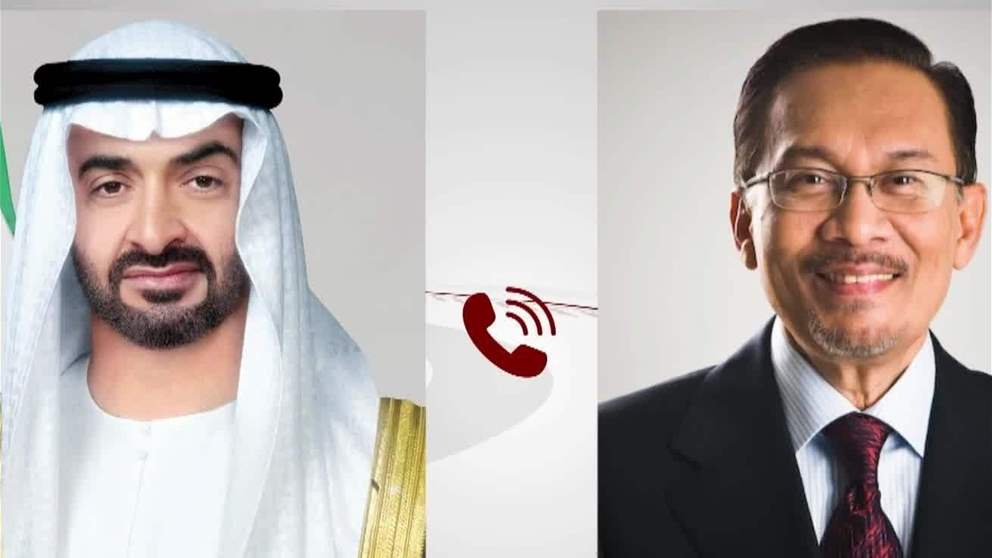 خلال اتصال مع رئيس الدولة .. رئيس وزراء ماليزيا يدين الاعتداءات الايرانية على أراضي االامارات ودول المنطقة ويدعو الى العودة للحوار والوسائل الدبلوماسية