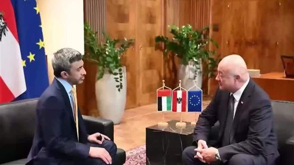 عبدالله بن زايد يلتقي مستشار النمسا في فيينا ويؤكد عمق الشراكة الاستراتيجية بين البلدين