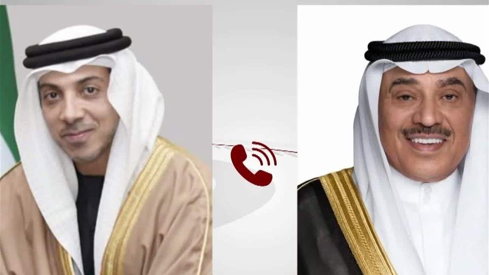 منصور بن زايد يتلقى اتصالا هاتفيا من رئيس الوزارء الكويتي