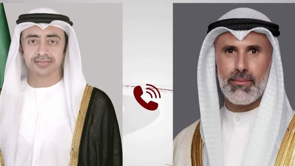 عبد الله بن زايد يتلقى خلال اتصال هاتفي تعازي وزير خارجية الكويت في استشهاد اثنين من منتسبي القوات المسلحة