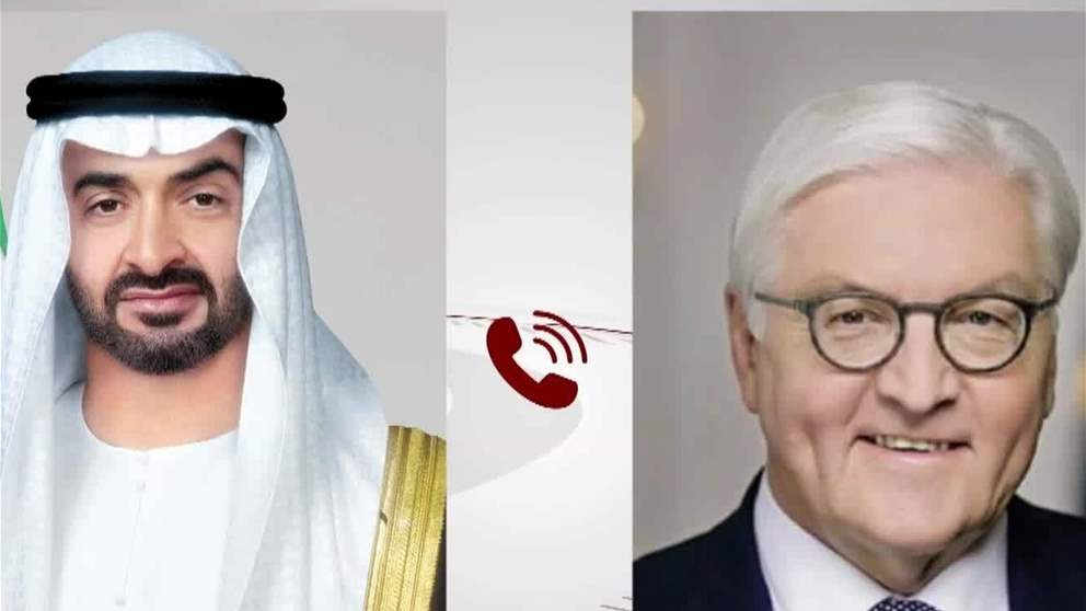 رئيس الدولة يتلقى اتصالا هاتفيا من الرئيس الالماني اكد خلاله تضامن بلده مع الامارات اثر الاعتداءات الايرانية التي تستهدف اراضيها