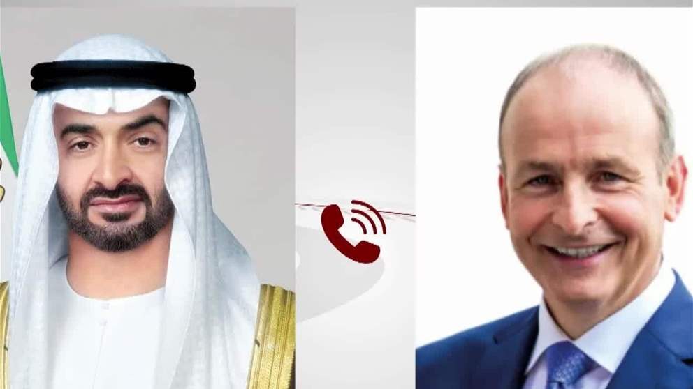 رئيس الدولة ورئيس وزراء ايرلندا يبحثان هاتفيا التطورات الاقليمية في ظل التصعيد السكري وتداعياته على امن المنطقة