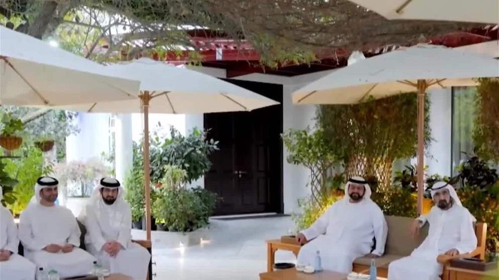 محمد بن راشد يستقبل ولي عهد الفجيرة