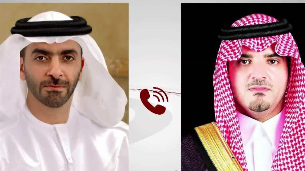 سيف بن زايد يتلقى اتصالاً هاتفياً من الأمير عبدالعزيز بن سعود