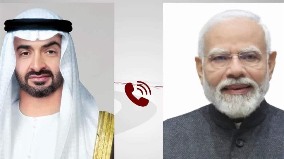 رئيس الدولة ورئيس وزراء الهند يبحثان هاتفياً تطورات الأوضاع في المنطقة