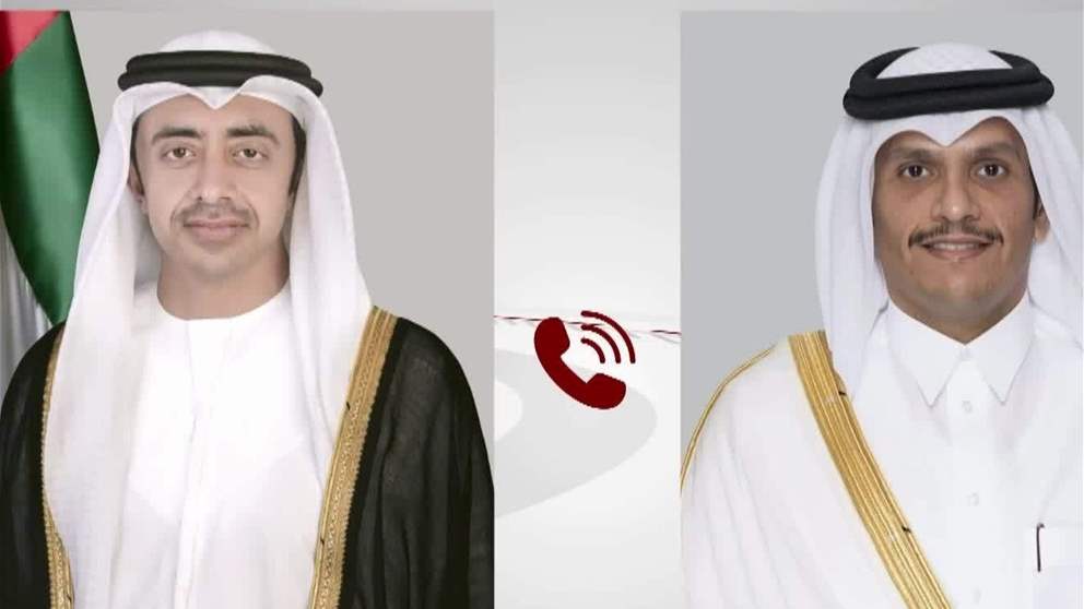 عبدالله بن زايد يعزي رئيس مجلس  الوزراء وزير خارجية دولة قطر الشقيقة باستشهاد طاقم طائرة مروحية