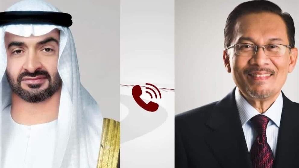 رئيس الدولة ورئيس وزراء ماليزيا يبحثان هاتفيا تطورات الاوضاع في المنطقة وتداعياتها على الامن الاقليمي والدولي