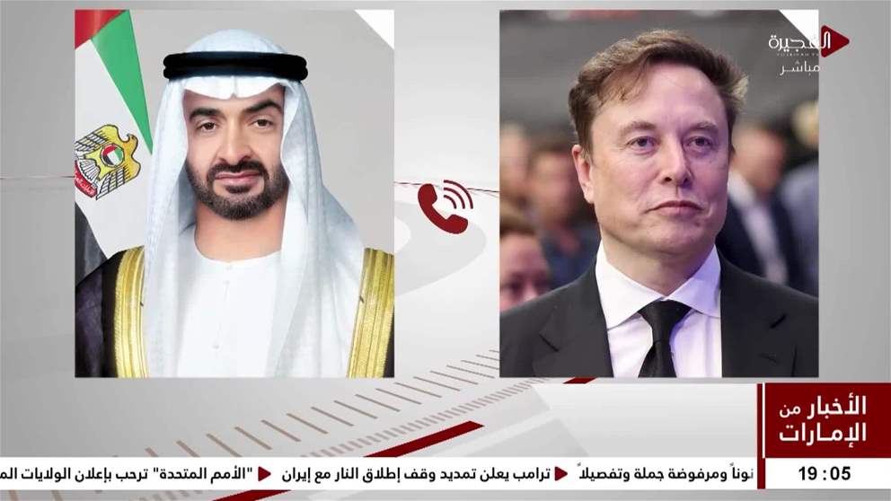 رئيس الدولة يتلقى اتصالاً هاتفياً من إيلون ماسك