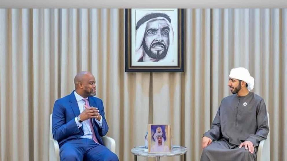 شخبوط بن نهيان يستقبل الأمين العام لاتفاقية التجارة الحرة القارية الإفريقية