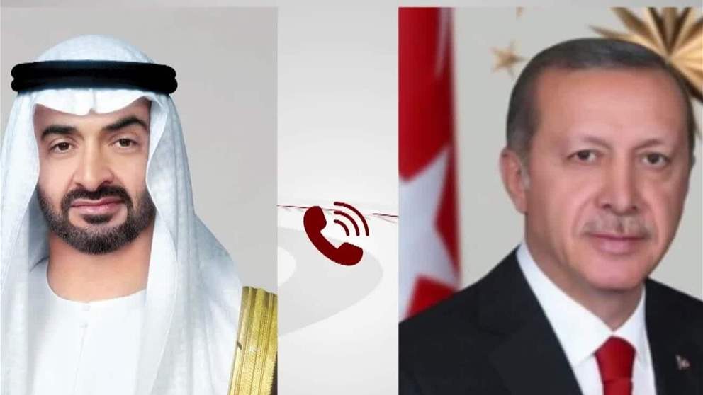 رئيس الدولة ةالرئيس التركي يبحثان هاتفيا علاقات التعاون بين البلدين والتطورات الاقليمية