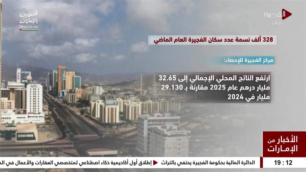 328 ألف نسمة عدد سكان الفجيرة العام الماضي