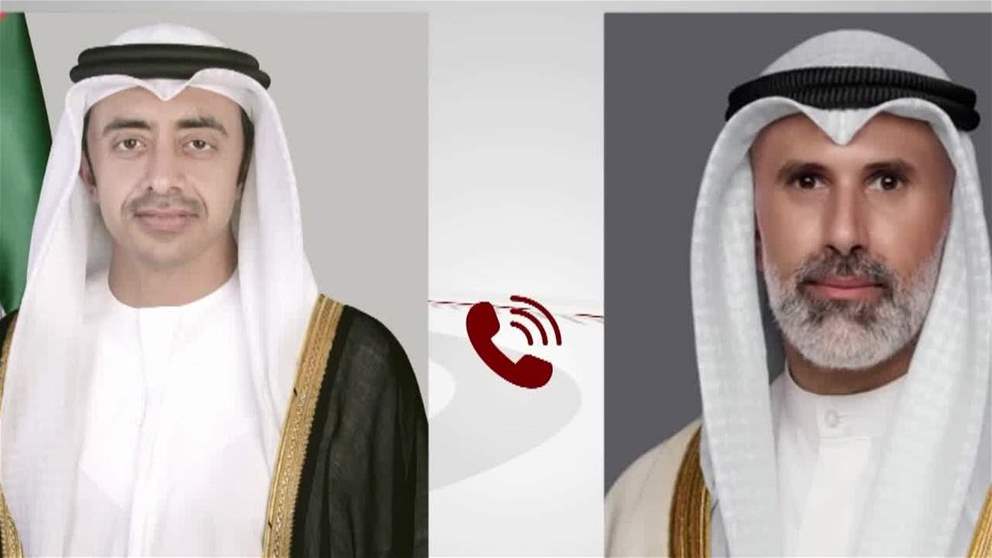 عبد الله بن زايد يجري اتصالاً هاتفياً مع وزير الخارجية الكويتي